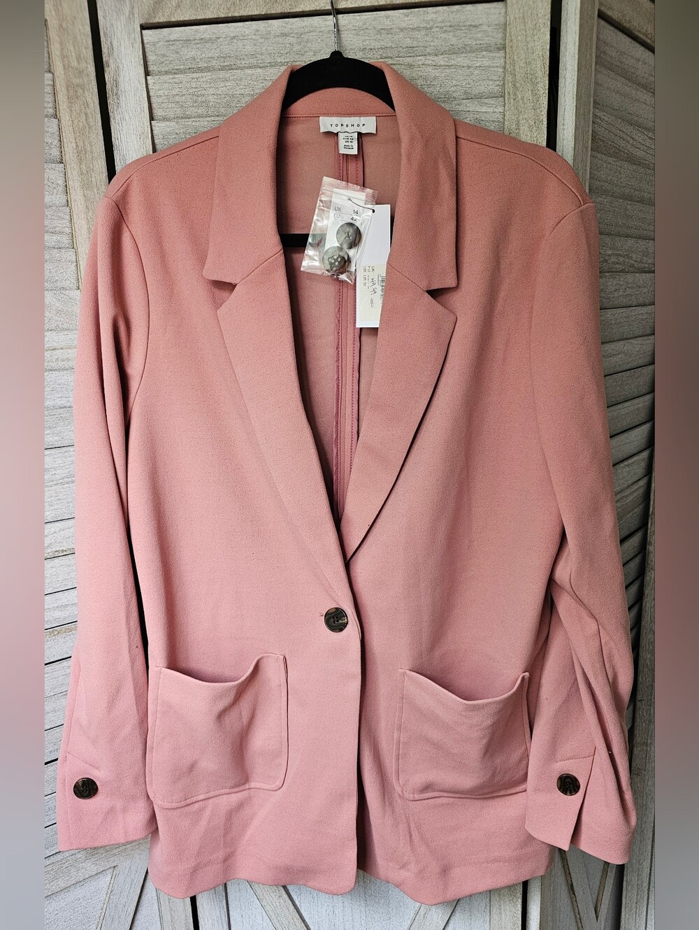 NWT Topshop Dusty Rose Tailored Blazer